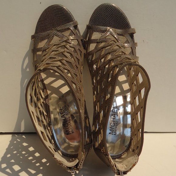 SIZE 8M. MICHAEL Michael Kors Yvonne cage heels booties - Picture 15 of 16